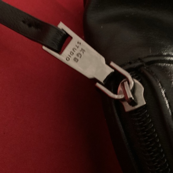Black KGB Studio black leather purse - Picture 13 of 16